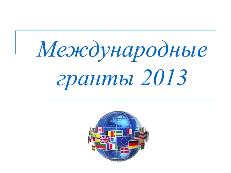 Международные гранты 2013